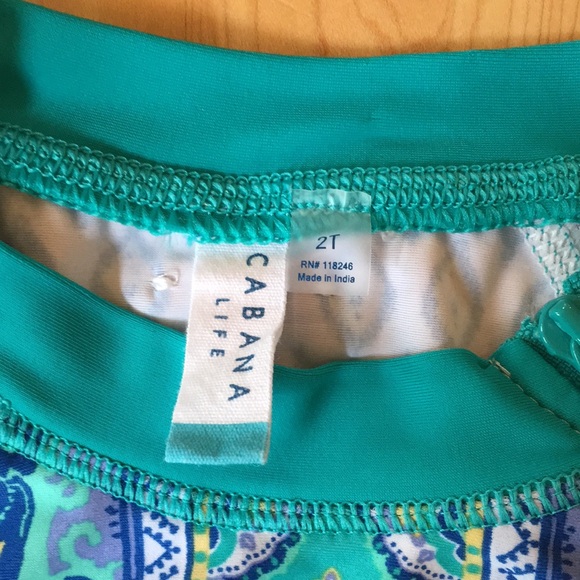 CABANA LIFE | Jewel Scarf 2-Piece Girls Rashguard Swimsuit - Picture 7 of 16